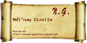 Nánay Gizella névjegykártya
