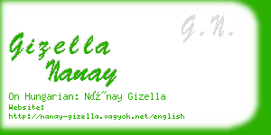 gizella nanay business card